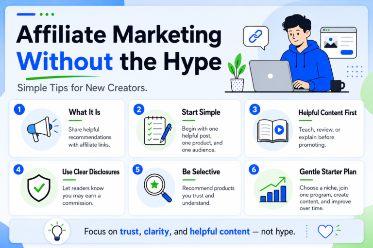Read more about the article Affiliate Marketing Without the Hype: Simple Tips for New Creators